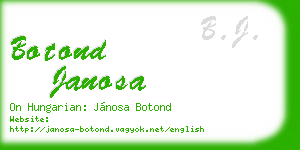 botond janosa business card