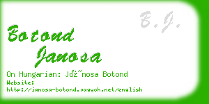 botond janosa business card